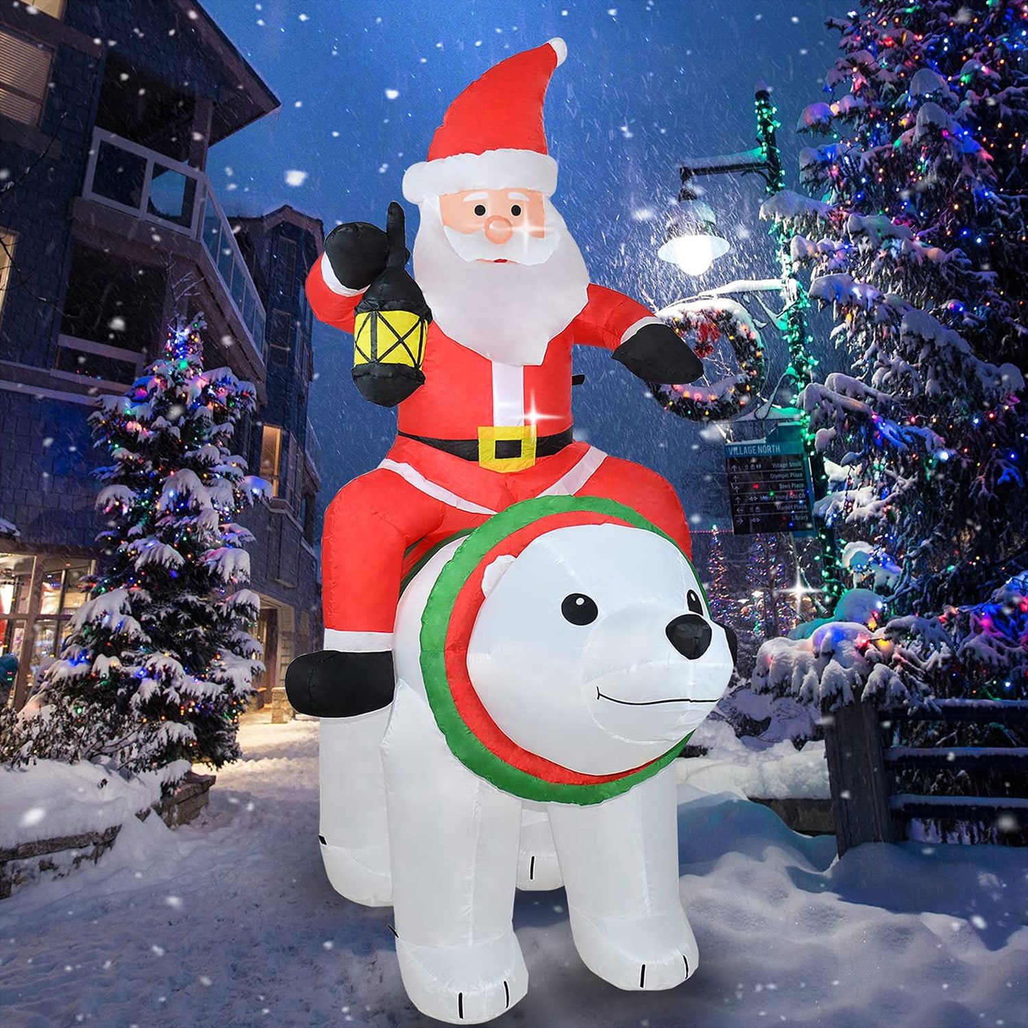 Melliful 6ft Christmas Inflatable for Indoor Outdoor Yard Decoration ...