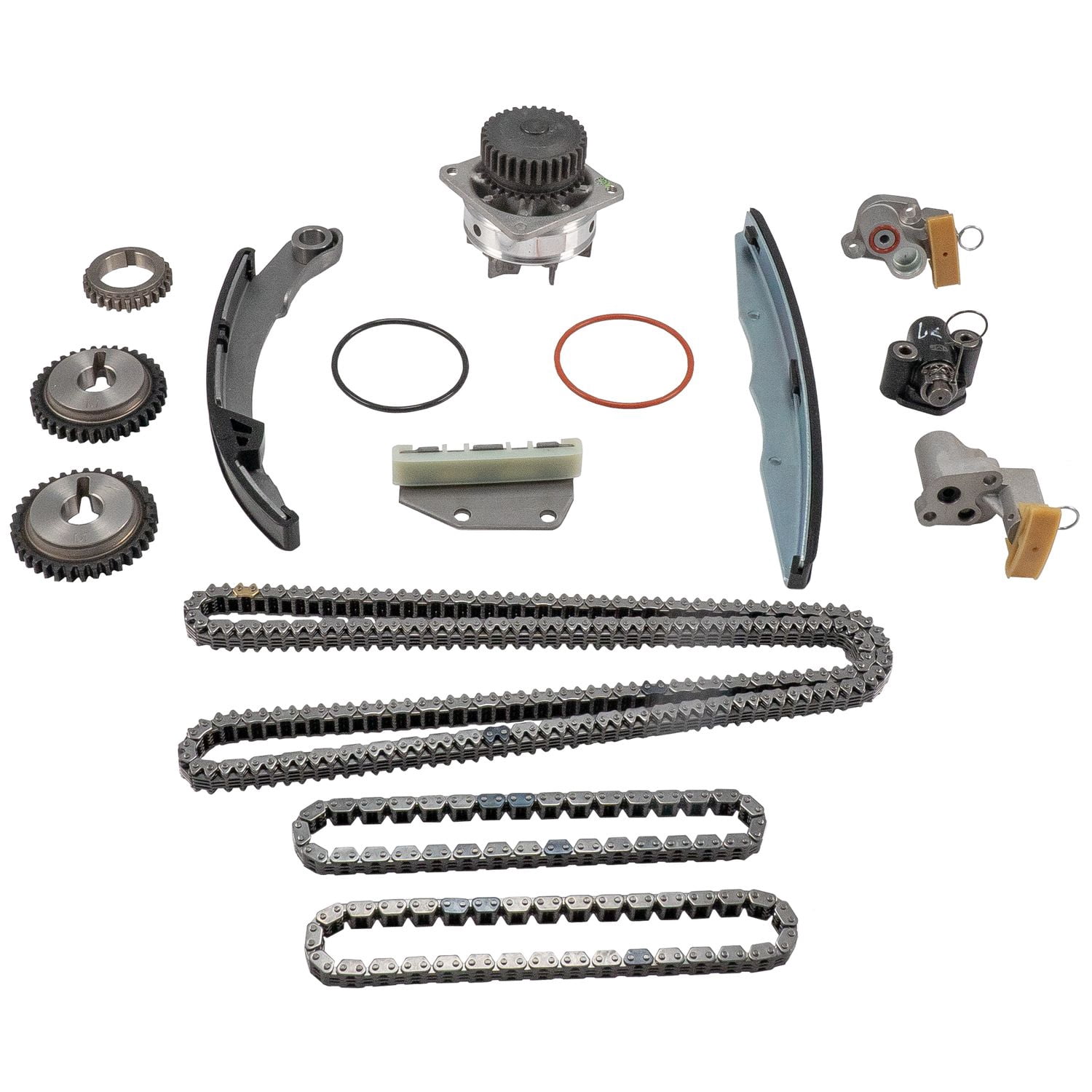 Melling 3-0719SHWP Stock Replacement Engine Timing Chain Kit with Water Pump