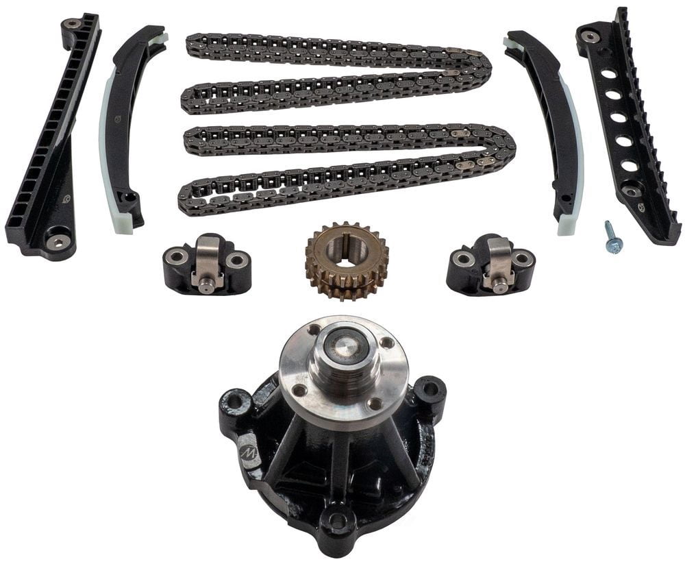Melling 3-391SCWP-1 Stock Replacement Engine Timing Chain Kit with Water Pump