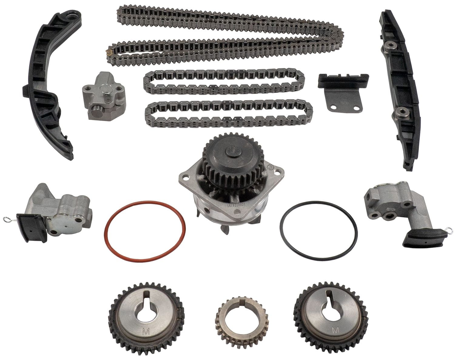 Melling 3730SHWP Stock Replacement Engine Timing Chain Kit with Water