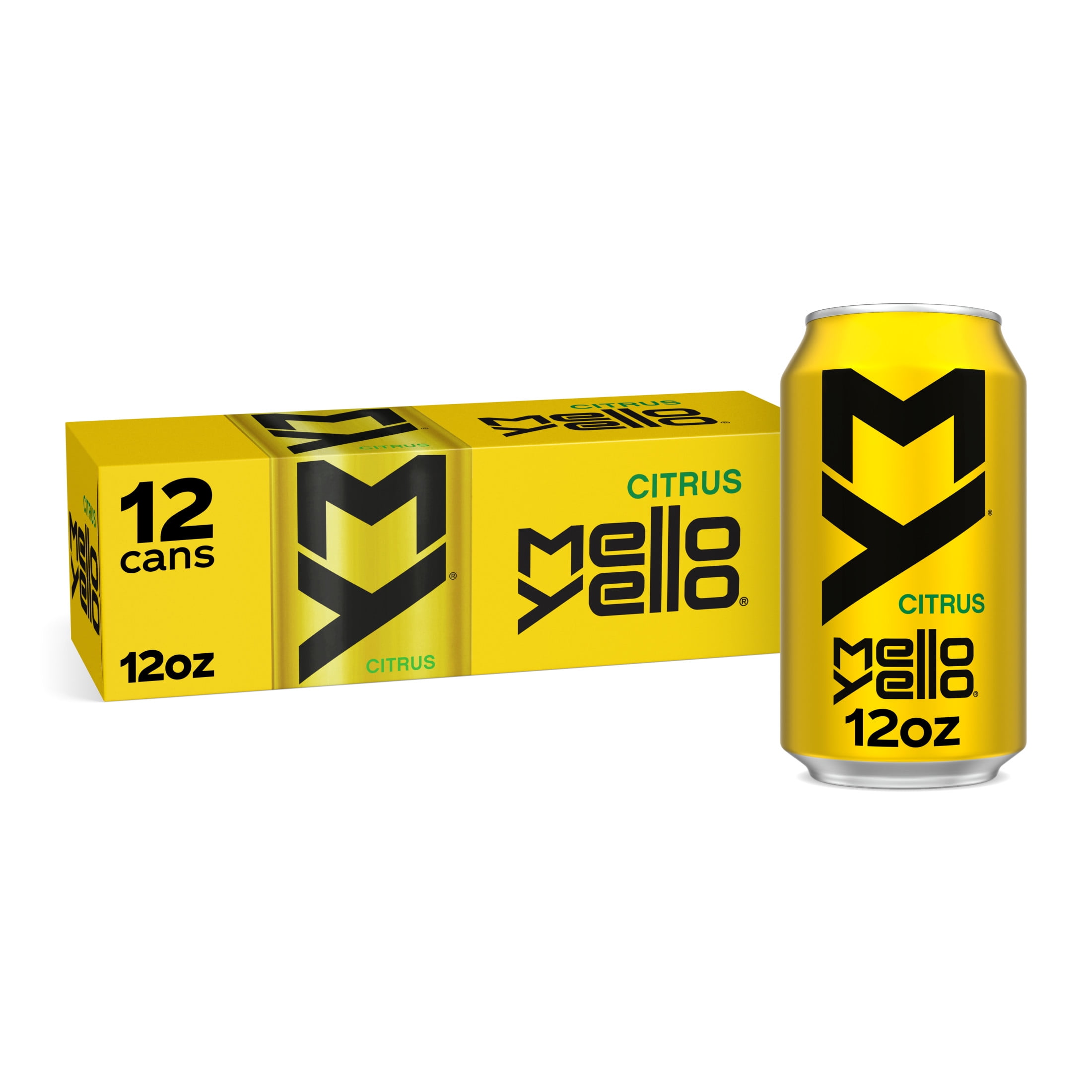 Mello Yello Citrus Flavored Soft Drinks, 12 fl oz, 12 Pack