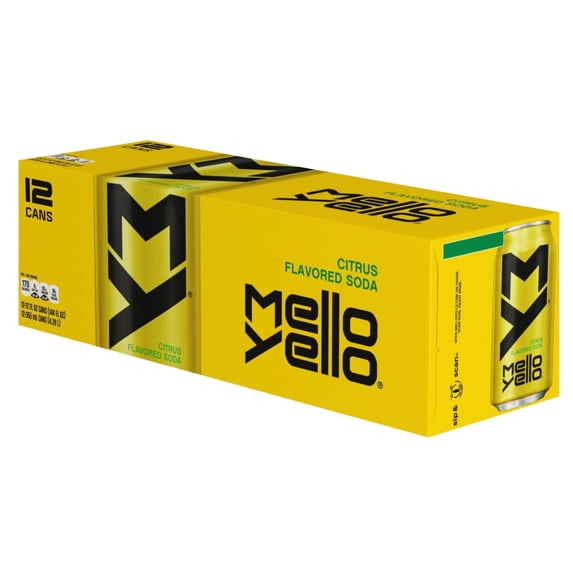 Mello Yellow Citrus Flavored Soft Drink Bundled by Louisiana Pantry (12 Pack 12 oz Cans)