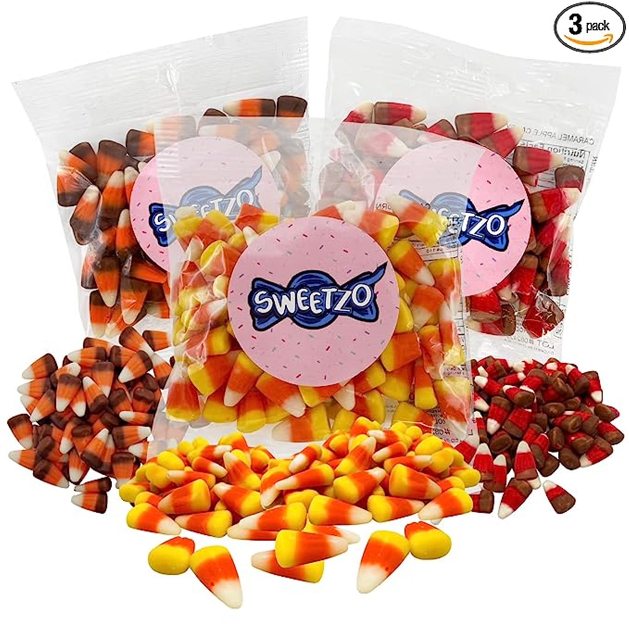 Mellocreme Candy Corn Variety Pack, Halloween Candy Bags, Pack of 3, 4