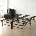 thumbnail image 1 of Mellow 14" Metal Platform Bed Frame, Heavy-Duty Steel Slats, Black, King, 1 of 7