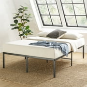 Best Price Mattress 14" Metal Platform Bed Frame, Heavy-Duty Steel Slats, Black, Queen