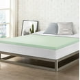 Mellow 2" Ventilated Memory Foam Mattress Topper with Green Tea