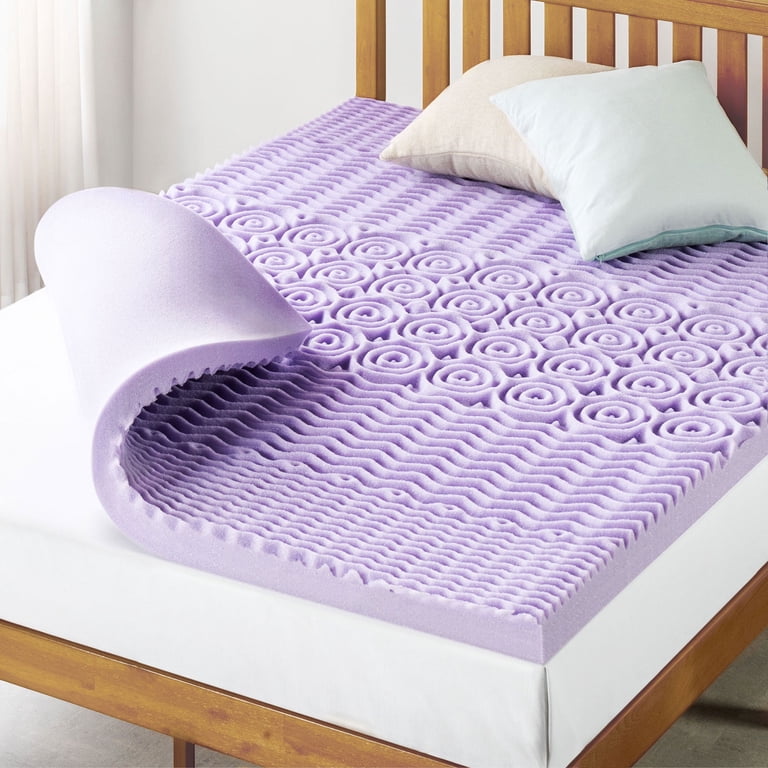 Mellow Queen Size 3-inch 5-Zone Memory Foam Lavender Infused