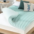 thumbnail image 1 of Mellow 4" Cooling Gel Egg Crate Memory Foam Mattress Topper, Short Queen, 1 of 10