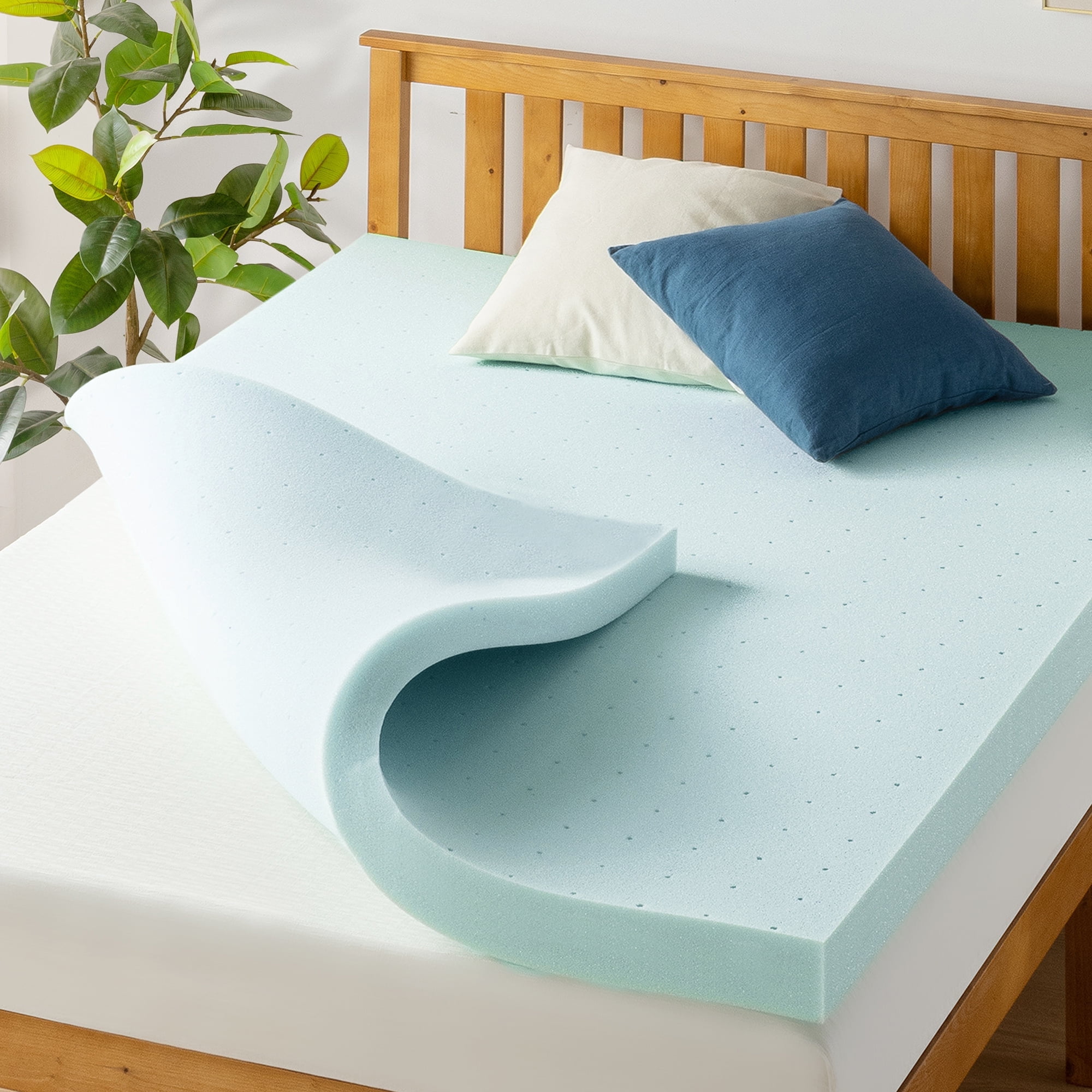 Best Price Mattress 4" Cooling Gel Ventilated Memory Foam Mattress Topper, Short Queen