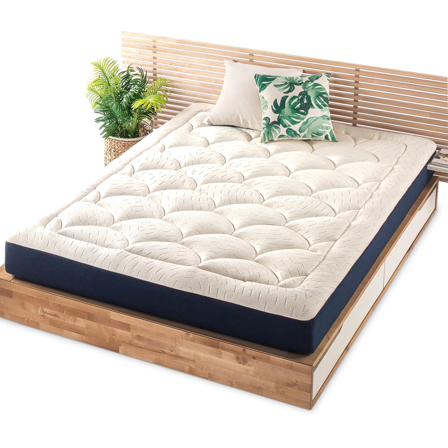 Mellow 8" Marshmallow Memory Foam Mattress, Plush Pillow Top, Queen