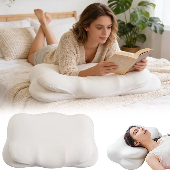 Mellow Cloud Pillow, Cervical Pillow, Neck Pillow For Sleeping, Ergonomic Memory Foam Adjustable Cervical Neck Support Pillow, Breathable Pillowcase for Side Back Stomach Sleepers