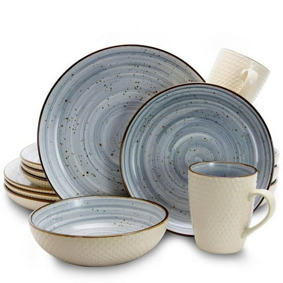 Mellow Dinnerware Set in Powder - Blue - 16 Piece