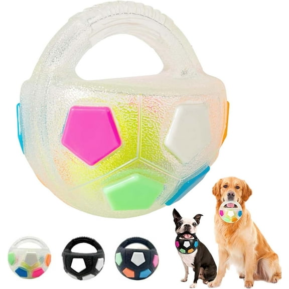 The Mellow Dog Calming Ball - 2025 New Dog Ball with Handle, Interactive Toss and Fetch Play, Squeaky Floating Balls for Water Play, Training & Outdoor Games