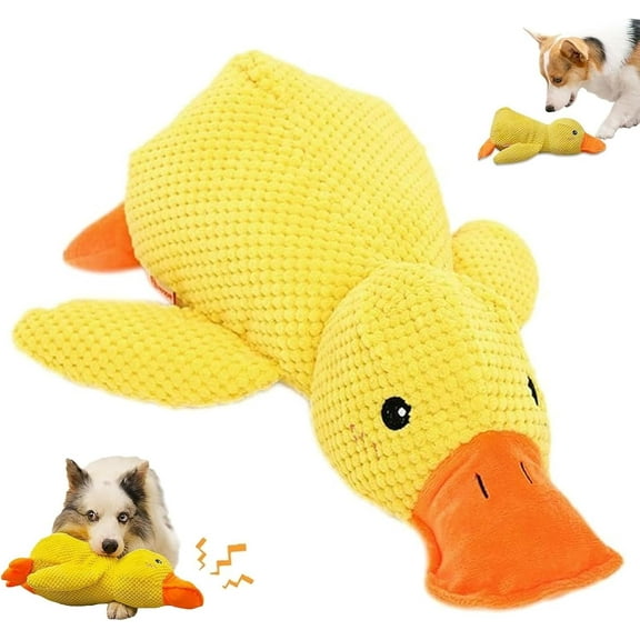 Mellow Dog Calming Duck, 2025 New Yellow Duck Dog Toy, The Mellow Dog Duck, Calming Duck Dog Toy, The Mellow Dog Calming Pillow, Dog Duck Toy with Quacking Sound for Indoor Dog