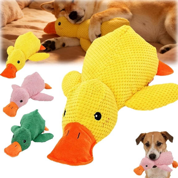 Mellow Dog Calming Duck,Interactive Squeaky Toy with Quacking Sound,Engaging Play for Bored Dogs,Soft & Durable Fabric,Multiple Sizes Available,Ideal for Emotional Calming and Chewing Fun