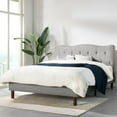 thumbnail image 1 of Mellow Janne Upholstered Platform Bed with Tufted Headboard, Classic Grey, Full, 1 of 7