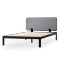 thumbnail image 1 of Mellow KERT Metal and Wood Platform Bed frame with Upholstered Headboard, Full, Grey, 1 of 11