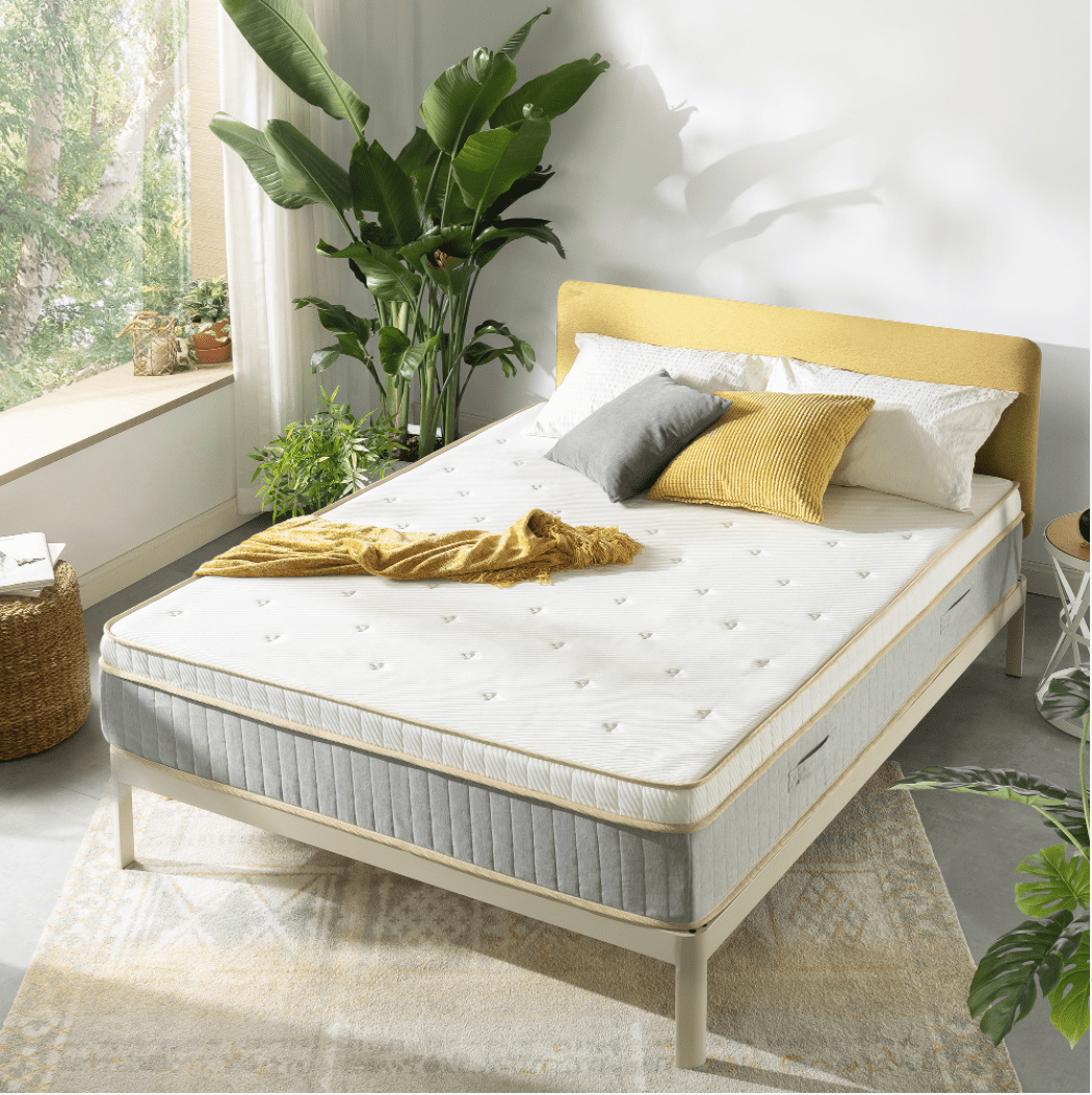 Mellow Lagom 12" Green Tea Infused Elite Hybrid Mattress, Twin