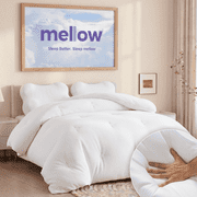 Mellow Marshmellow Comforter King/Cal King - Extra Fluffy Double-Stuffed Down Alternative Duvet Insert, All-Season Temperature-Balancing, Oeko-TEX Class I Fabric, Box-Stitch, Machine Washable