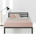 thumbnail image 1 of Mellow Modernista 14" Metal Platform Bed with Headboard and Wooden Slats, Black, Queen, 1 of 6