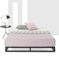 thumbnail image 1 of Mellow Modernista 6" Metal Platform Bed with Wooden Slats, Black, Queen, 1 of 8