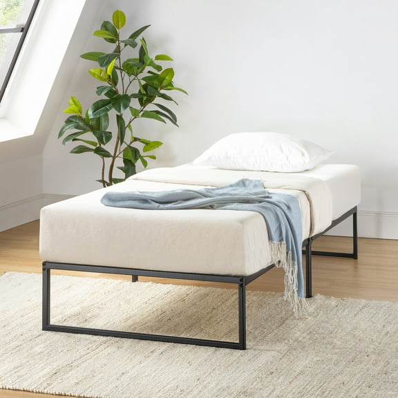 Mellow Myla 12" Metal Platform Bed Frame with Steel Slats, Twin