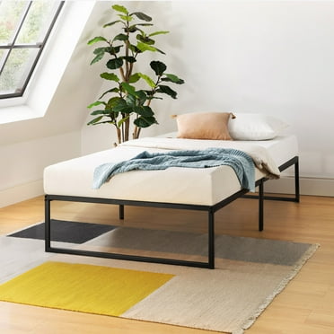 Mellow Myla 14" Metal Platform Bed Frame with Steel Slats, Twin