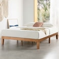 thumbnail image 1 of Best Price Mattress Naturalista Classic 12" Solid Wood Platform Bed with Wooden Slats, King, Natural Pine, 1 of 11