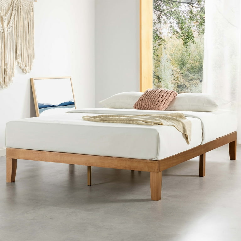 Solid platform bed king store