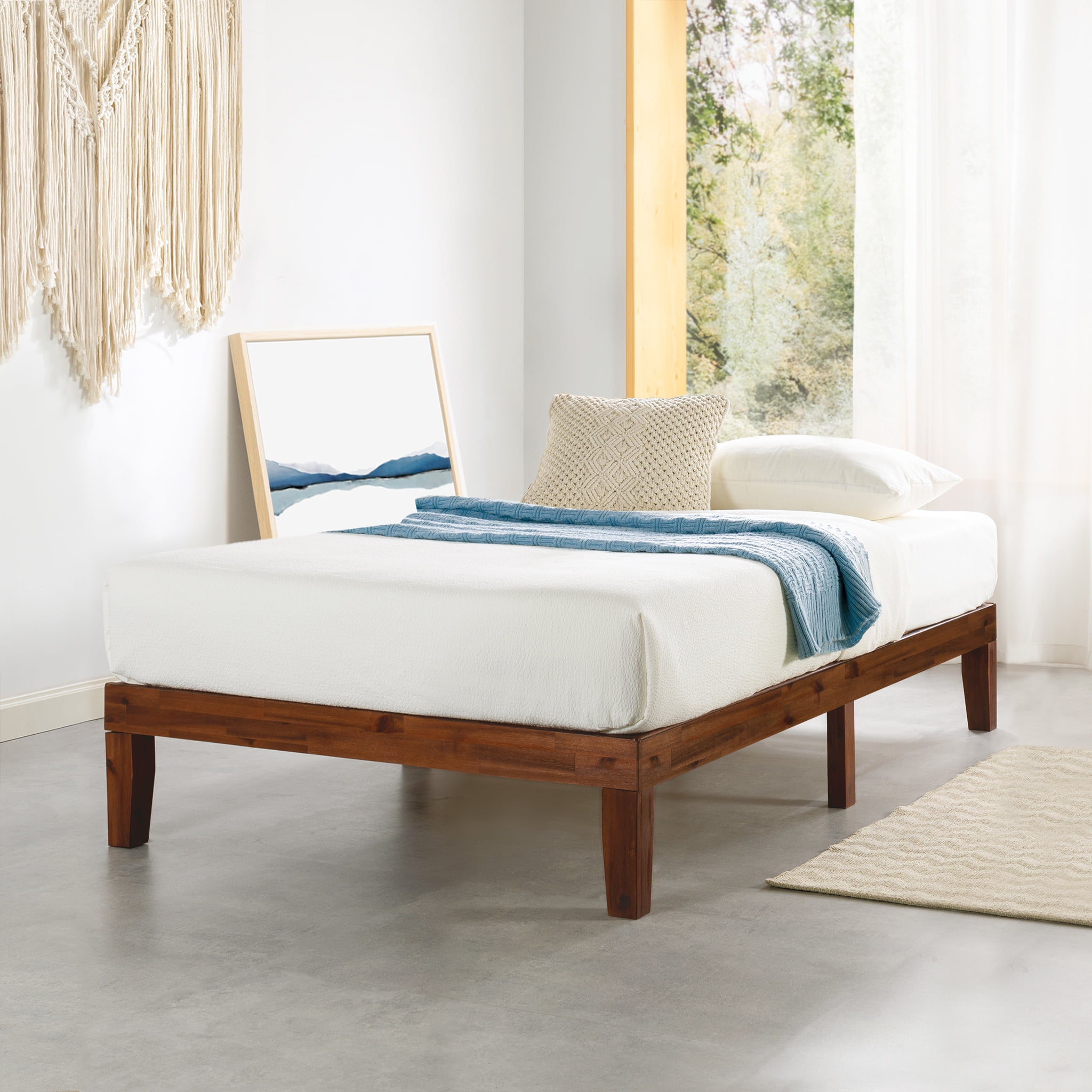 Espresso wood cheap platform bed