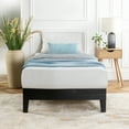 thumbnail image 1 of Mellow Naturalista Grand 12 Inch Solid Wood Platform Bed with Wooden Slats, Twin, Black, 1 of 11