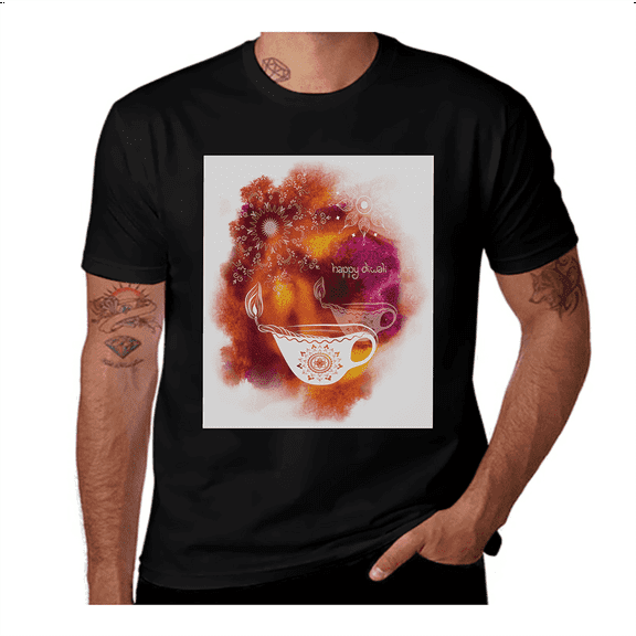 Mellow Organic Delicacy-Peach-Vermilion-Orange-Green- Casual Streetwea Everyday Tshirt Comfortable Wear tee shirt