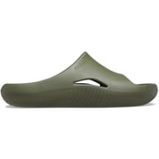 Crocs Adult Mellow Slides Recovery Sandals, Army Green, W11/M9