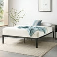 thumbnail image 1 of Mellow Rocky Base C Metal Platform Bed, Patented Wide Steel Slats, Black, Full, 1 of 10