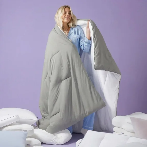 Mellow Sleep|Â MarshMellow Comforter - Double-Stuffed Ultra-Soft A-Class Fabric Heat-Adaptive Vegan Fill OEKO-TEX Certified Machine Washable