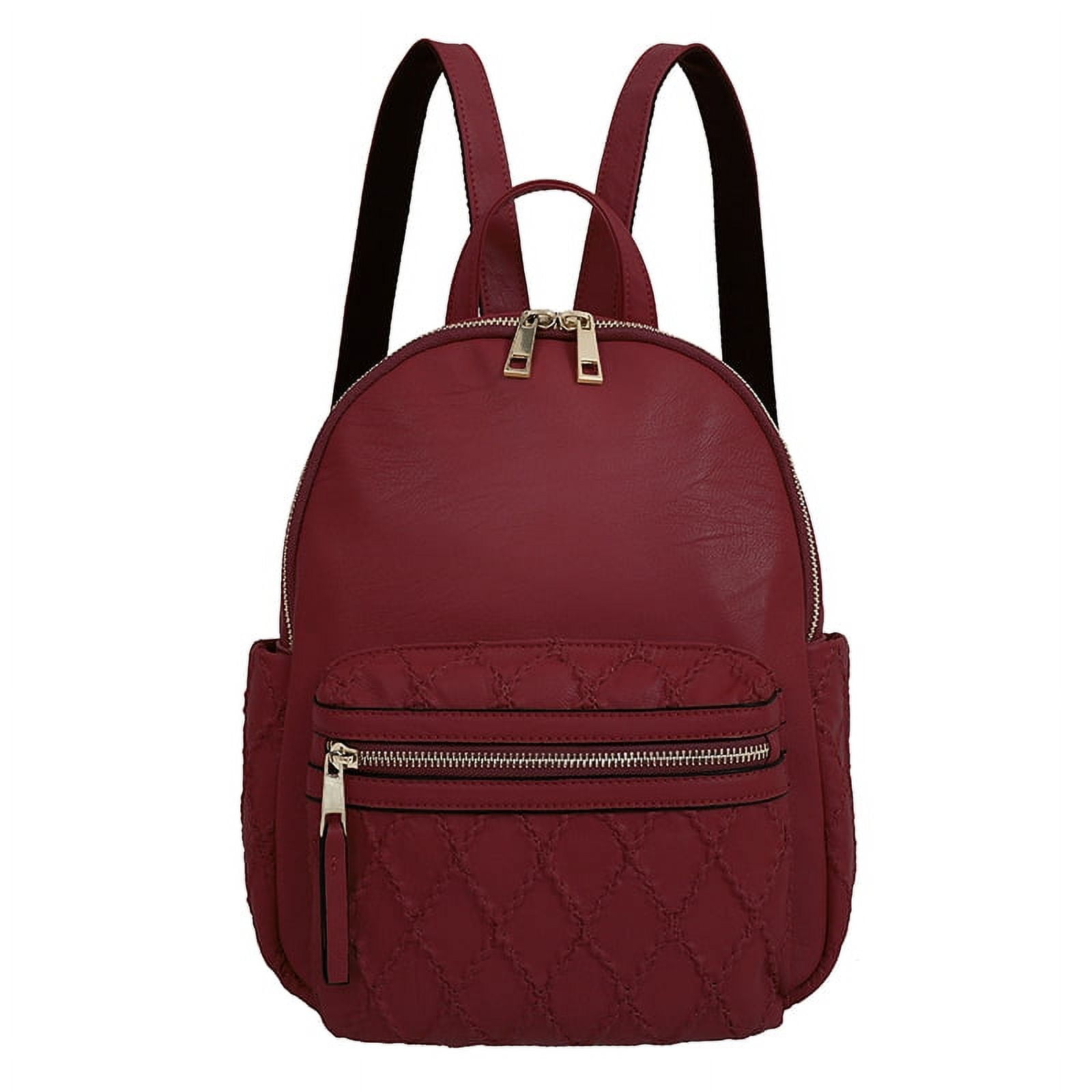 Mellow World Diamond Quilted Backpack with Front and Side Pockets ...