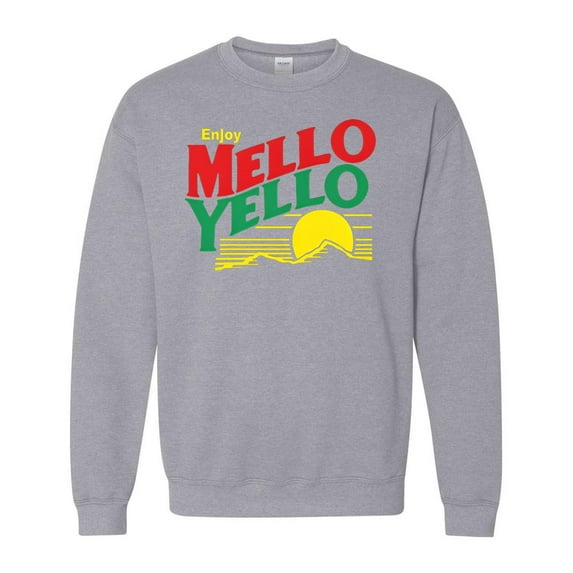 Mellow Yellow 80s Retro Enjoy Drink Vintage Style Sweatshirt