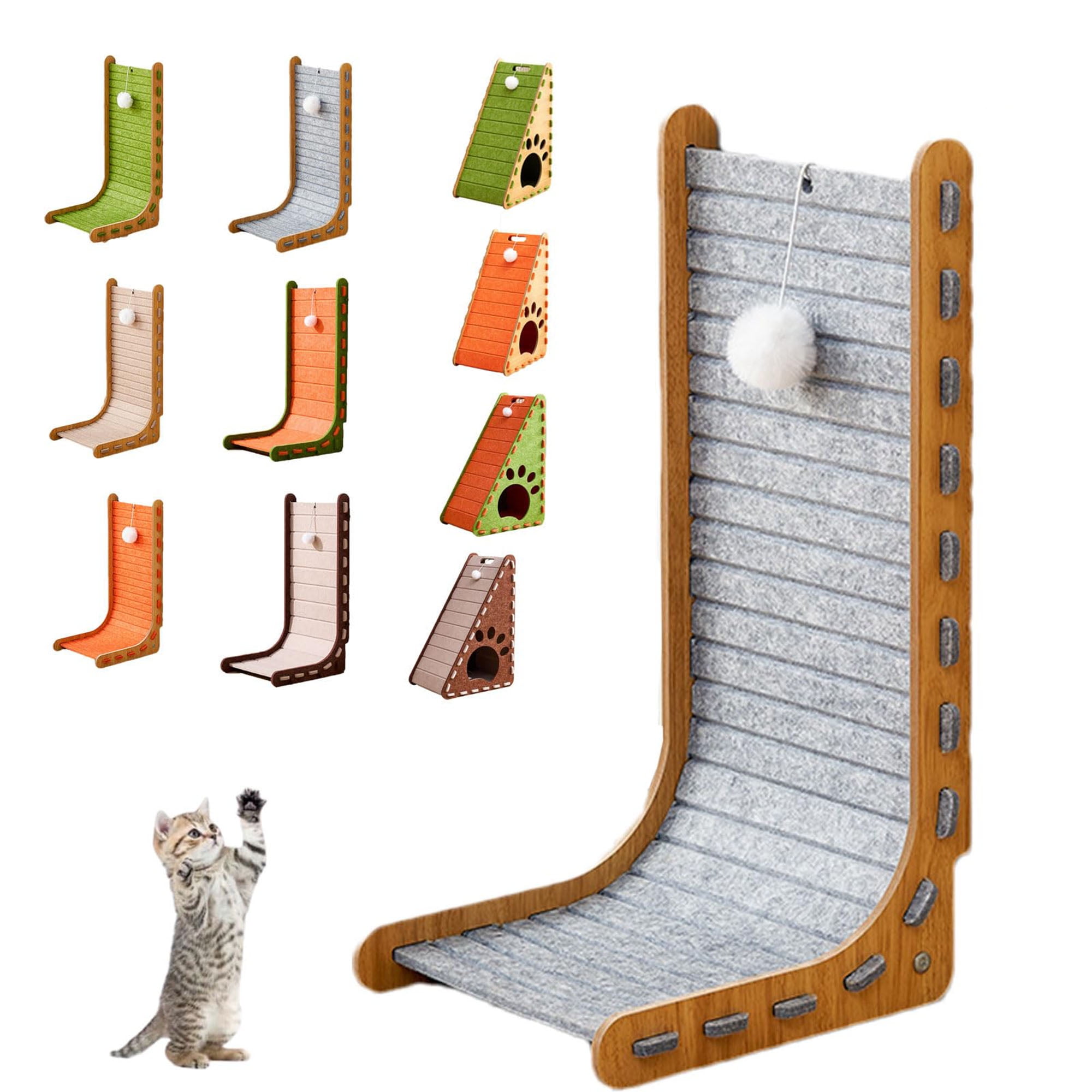 Mellowkin Cat Scratcher Felt, Mellowkin Cat Scratcher, Triangular Cat