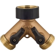 Melnor 2-Way Metal Hose Connector with Built-in Shut-off Valves
