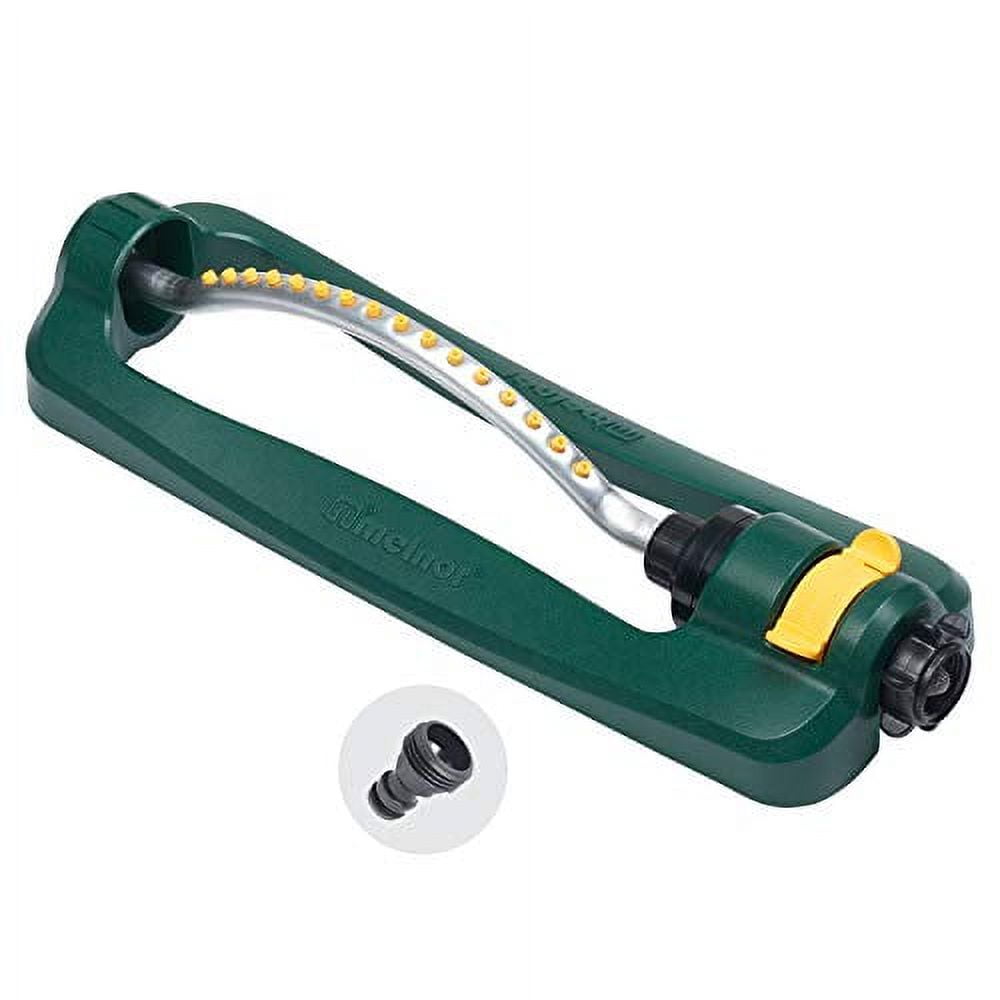Green and Yellow Turbo Oscillating Sprinkler with QuickConnect