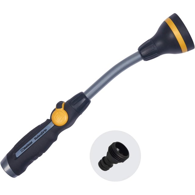 Melnor 65092AMZ Relax Grip Head Watering Wand with QuickConnect Product Adapter Set, Short