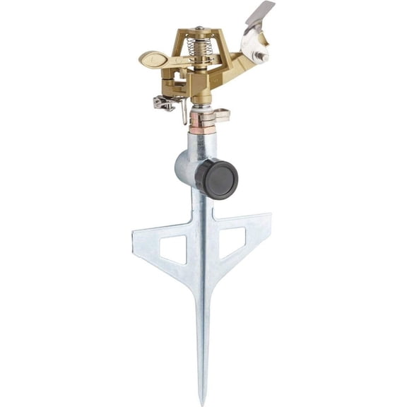 Melnor Pulsating Spike Lawn Sprinkler - Metal Impulse Sprinkler - 1 Each, Multicolor  Garden & Landscape Use, Standard Connection