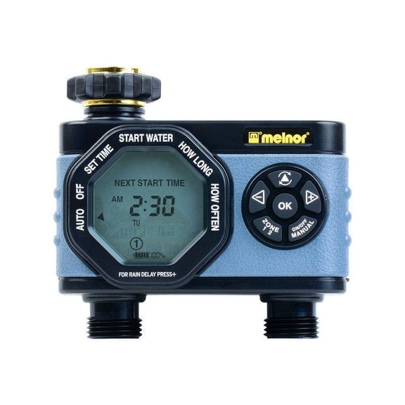 Melnor HydroLogic 2-Zone Digital Water Timer — Residential Use, Standard Application