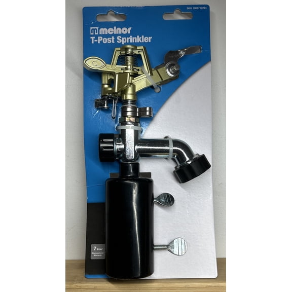 Melnor T-Post Mountable Adjustable Impact Water Sprinkler, Up To 85 NEW
