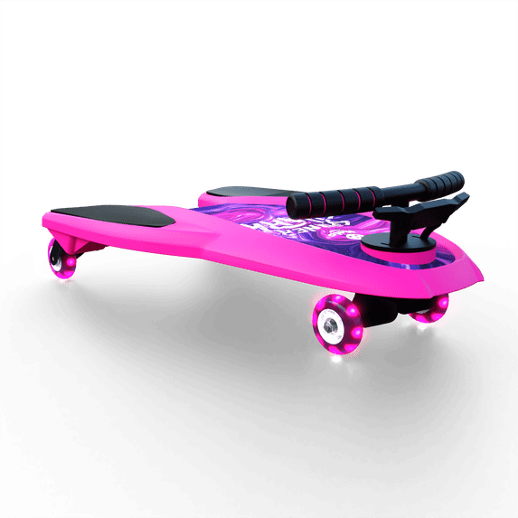 Melo Pink Spinner Shark Kneeboard Toy for Kids 6 Years and up, 74 mm wheels
