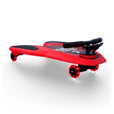 Melo Red Spinner Shark Kneeboard Toy for Kids 6 Years and up, 74 mm wheels