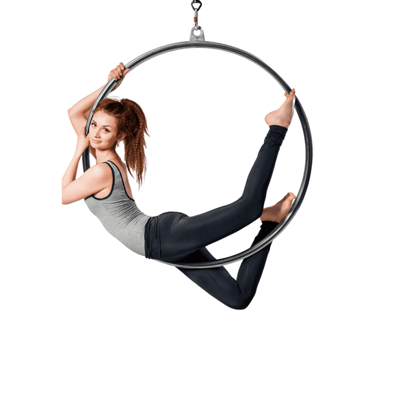 Melocadol 90CM Aerial Hoop Set, Complete Lyra Kit with Rigging Hardware Kit for Yoga, Exercise, Performance, 32mm Thickness