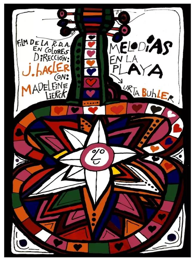 Poster Déco Rétro 'Retroespectiva Fernando B' - Art Mural Grand Format, Papier/fabric
