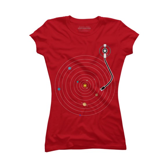 Melodic Universe Juniors Red Graphic Tee - Design By Humans S