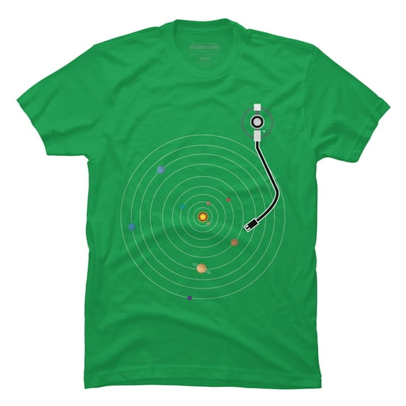 Melodic Universe Mens Kelly Green Graphic Tee - Design By Humans 2XL